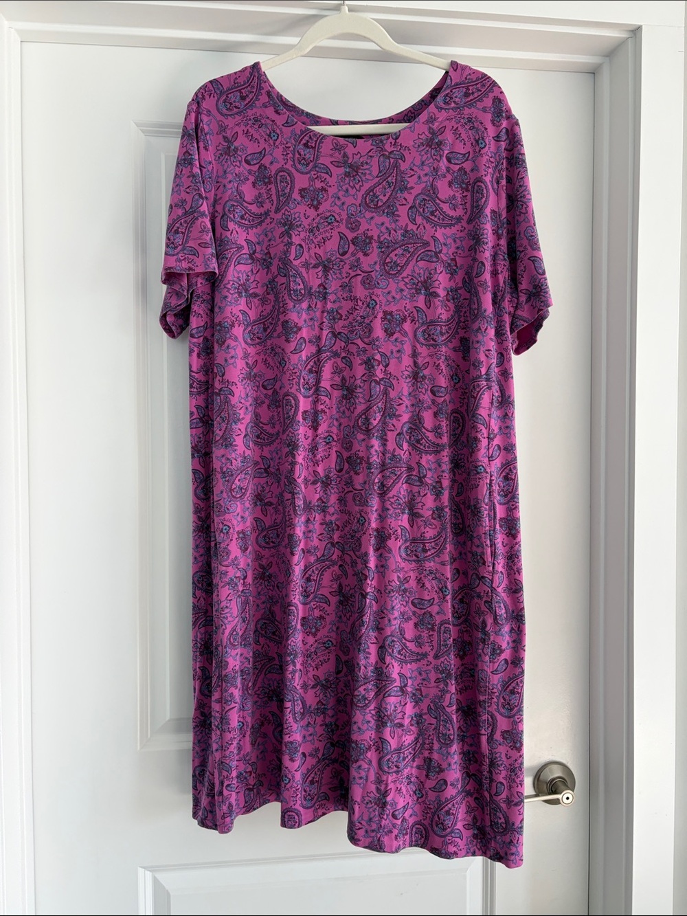 J. Jill Purple Paisley Midi Dress